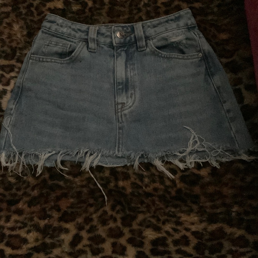 Jean mini skirt